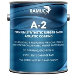 Ramuc Type A-2 Synthetic Rubber Based Coating 1 Gallon, Blue -Swimline Store 3193 feb2023 1
