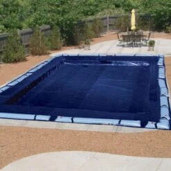 Doheny's Economy Winter Cover For 15x30 Ft Rectangular Pools, 4 Year Warranty, With 12 Water Bags