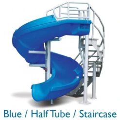 SR Smith Vortex Pool Slide, Half Tube With Ladder, Blue -Swimline Store 5033blue a sq 1