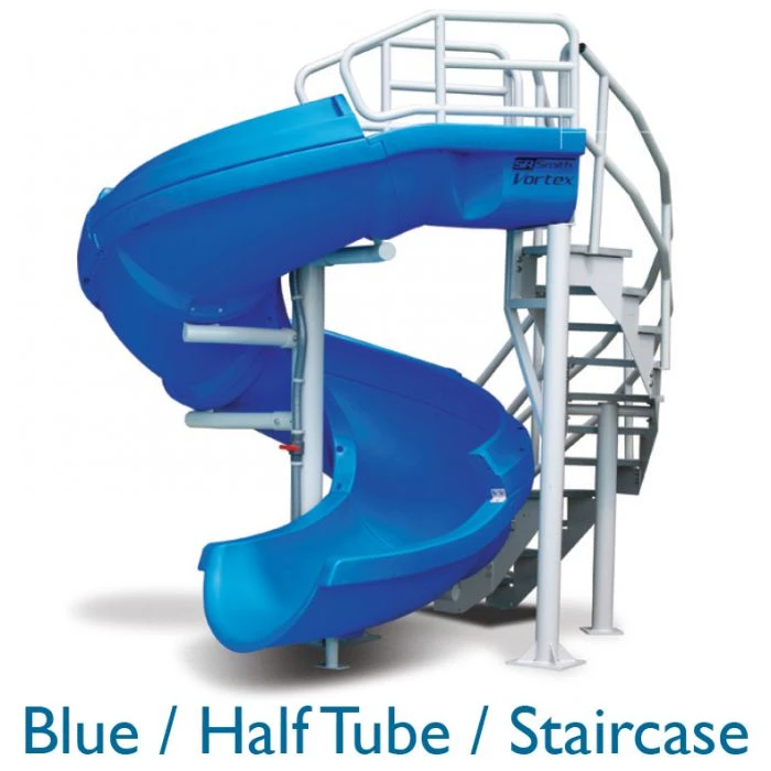 SR Smith Vortex Pool Slide, Full Tube With Staircase, Gray 4 SR Smith Vortex Pool Slide, Full Tube With Staircase, Gray - Image 2