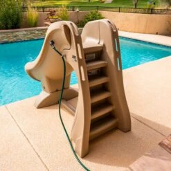 SR Smith SlideAway Removable Pool Slide, Taupe -Swimline Store 62600taup d sq